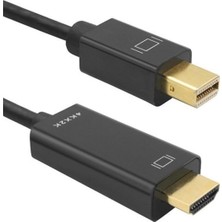 Renas Store Coverzone Mini Displayport To HDMI Kablo – 4K UHD 1080P Destekli, Tak Çalıştır, Ses ve Görüntü Aktarım Adaptörü, Laptop – Monitör – Tv Bağlantısı Için Dönüştürücü Kablo | 1.8 Metre | ZR167