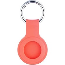 Renas Store Airtag ile Uyumlu Silikon Anahtarlık Kılıfı 01 Koyu Turuncu
