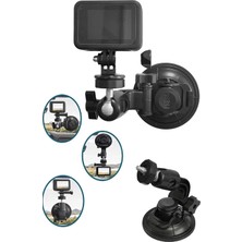 Renas Store Coverzone Vantuzlu Ayarlanabilir Kamera Tutucu Araç Içi Cam Konsol Montaj Aparatı | 360° Döner Mafsallı Güçlü Vakum Tabanlı Aksiyon ve Mini Kamera Standı | Kmt-54