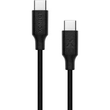 Renas Store Type-C To Type-C ile Uyumlu iPhone ve Samsung ile Uyumlu Hızlı Şarj ve Data Kablosu 100 cm (Siyah)