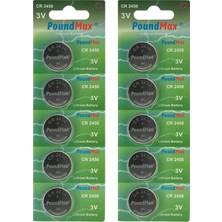 Renas Store 10 x Poundmax 2450 CR2450 DL2450 3V Lityum Madeni Para Pilleri