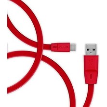 Renas Store Philips USB - USB C Şarj Kablosu, 1.8 Metre, Pvc, Kırmızı (DLC2529C)