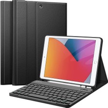 Renas Store Samsung Galaxy Tab S6 Lite 2024 P620 P610 ile Uyumlu Kılıf Kablosuz Klavyeli Case Mobax 13-15-17 Siyah