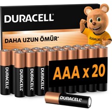 Renas Store Duracell Alkalin Aaa Ince Kalem Piller, 20 Li Paket