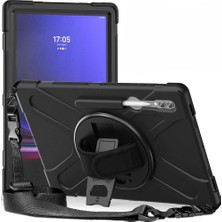 Renas Store Undeplus Samsung Galaxy Tab S8 Ultra/s9 ULTRA/S10 Ultra ile Uyumlu Kılıf Defender Askılı Zırhlı Tank Case X900 X910 X920 Siyah