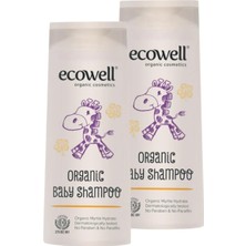 Renas Store Ecowell Bebek Saç & Vücut Şampuanı Set, Organik & Vegan Sertifikalı, Parabensiz Doğal Konak Önleyici 2X300ML