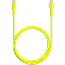 Renas Store Ttec Usb-C - Usb-C 120CM 60W Pd/qc Hızlı Şarj/data Kablosu Neon 2DK59N (Neon Sarı)