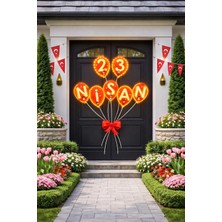 Renas Store 23 Nisan Kapı Süsü, 23 Nisan Süsleri Hediyeler 5 Metre Peri LED
