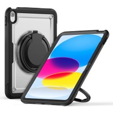 Renas Store Undeplus iPad Air 11INÇ M4/m3/m2 2026-2024 ile Uyumlu Kılıf Askılı Silikon Handle Ring Yüzüklü Amour Tank Case