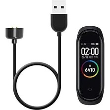 Renas Store Psr Aksesuar Siyah Siyah Xiaomi Mi Band 5 USB Şarj Kablosu- ile Uyumlu