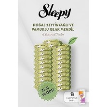 Renas Store Sleepy 90' Lı Zeytinyağlı Pamuklu Bebek Mendili 21 Al 19 Öde Hediyeli