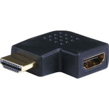 Renas Store Lunatic 2148 HDMI L Dirsek 90 Derece Çevirici Dönüştürücü Uzatma Adaptörü
