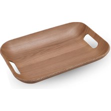 Vivarel Doğal Söğüt Ağacı Kavisli Tepsi - Small - 40 x 31 cm