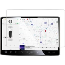 Renas Store Tesla Model Y Oto Araç Multimedya Temperli Cam Ekran Koruyucu Renksiz