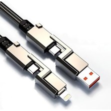 Renas Store Valkyrie 4in1 Güçlü ve Sağlam Data ve Şarj Kablosu - Ios Type-C USB