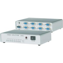 Renas Store S-Link SL-2508 8 VGA 250MHZ Monitör Splitter, Siyah
