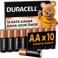 Renas Store Duracell Aa Alkalin Kalem Pil (10'lu Paket) 1,5 V LR6/MN1500