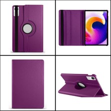 Renas Store Constraın - Xiaomi Redmi Pad Se 11 Inç ile Uyumlu Kılıf Yatay-Dikey Standlı 360 Dönebilen Ön Arka Tam Koruma Kapak - Mor