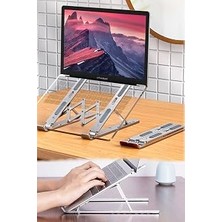 Renas Store Chermik Dizüstü Laptop Yükseltici Alüminyum Stand, Tek Beden, CHRMK12967, Gümüş, Erkek