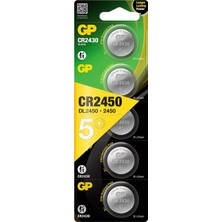 Renas Store Gp Batteries CR2450 2450 Boy Lityum Düğme Pil, 3 Volt, 5'li Kart