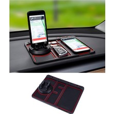 Renas Store 4'ü 1 Arada Araba Için Kaymaz Telefon Pedi, 2023 Karanlıkta Yeni Havalı Parlayan Araba Gösterge Paneli Telefon Paspası Geçici Otopark Kartı Plaka ve Aromaterapi Ile, Sarsıntı Önleyici Ped Evrensel