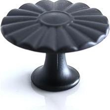 Renas Store 10 Adet Güneş Düğme Mat Siyah Kulp Mobilya Mutfak Dolabı Çekmece Dolap Kapak Kulpu Kulbu Kulb Metal