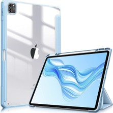 Renas Store Apple iPad Pro 11 1. 2. Nesil ile Uyumlu Kılıf Grafiti Şeffaf Kalem Bölmeli A2228-30-31 A2068-13 A1980-34-79 Mavi Açık