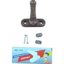 Renas Store Pvc Kapı Pencere Pimapen Çocuk Emniyet Kilidi Hırsız Güvenlik Mandalı Plastik (5 Adet) (Koyu Kahverengi)