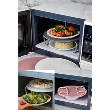 Renas Store Pratik Katlanabilir Buzdolabı ve Mikrodalga Rafı Ayaklı Isıya Dayanıklı Düzenleyici Raf Beyaz