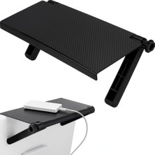 Renas Store Tv Üstü Raf – Ayarlanabilir Tv Üstü Stand, Monitör Üstü Raf, Ekran Üstü Düzenleyici, Karbon Desen Kaymaz Organizer, Modem Kumanda Router Telefon Rafı