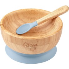 Renas Store Citron Vakum Tabanlı Organik Bambu Kase Seti - Blue 1073605