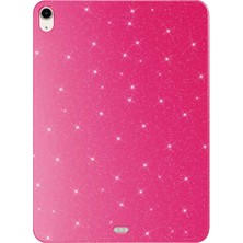 Renas Store Constraın - iPad 10.9 2022 (10.nesil) Simli Parlak Görünümlü ile Uyumlu Joiecreatif Tablet Koton Kılıf-Pembe Koyu 2