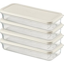 Renas Store Orret Home 4 Adet Buzdolabı Organizeri – Pp Plastik Şeffaf ve Ayarlanabilir Saklama Kabı, Gıdaları Taze Tutan Fresh Box, Çok Amaçlı,mikrodalga ve Bulaşık Makinesi Uyumlu (Beyaz, 1200 Ml)
