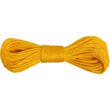 Renas Store 10 Metre Sarı Naylon Ip 3 Mm, Çok Amaçlı Dayanıklı Çamaşır Ipi, Kamp Bahçe Balkon Hamak ve Taşıma Sabitleme Ipi, Dayanıklı Çamaşır Ipi Kalın, Asma Ipi Güçlü Halat Ip, Sağlam Ip, Kaliteli
