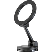 Renas Store 360 Dönebilen Magsafe Mıknatıslı Magnetik Stand Araç Içi Telefon Tutucu (Wireless Şarj Yapmaz) Siyah