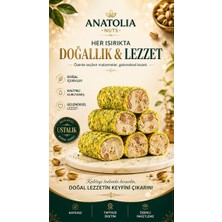 Anatolia Nuts Antep Fıstıklı Bademli Fitil Lokum – Bol Kuruyemişli Sarma Lokum