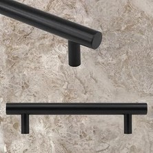 Renas Store 10 Adet Rosemary Mobilya Mutfak Çekmece Dolap Kapak Kulpu Kulbu 128 mm Mat Siyah Metal Kulp (10 Adet)