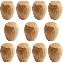 Renas Store Merkür Düğme Kulp 10 Adet Açık Ceviz Renk Mobilya Mutfak Dolap Dolabı Çekmece Kulpu Kulbu Plastik