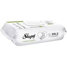 Renas Store Sleepy Natural Yenidoğan Islak Bebek Havlusu 60'lı