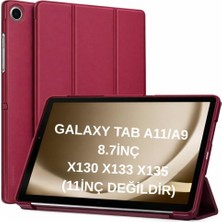 Renas Store Undeplus Samsung Galaxy Tab A11 8.7inç ile Uyumlu Kılıf Pu Deri Smart Standlı Case Uyku Modlu X133 X135 X135F