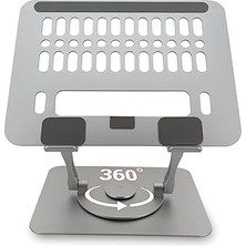 Renas Store ZR-516 Alüminyum Taşınabilir 360 Derece Dönebilir Katlanabilir Laptop Standı