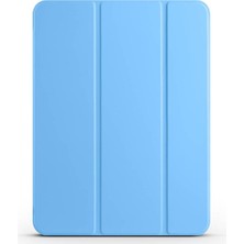 Renas Store Zore Apple ile Uyumlu iPad Pro 11 2024 Zore Smart Cover Kalem Bölmeli Standlı 1-1 Kılıf Mavi