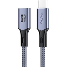 Renas Store Veggieg USB 4.0 E-Mark 240W 40GBPS Thunderbolt 4 8k 60Hz Type-C Uzatma Kablosu 1 Metre