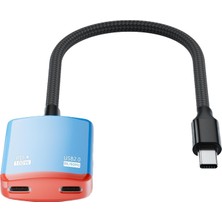 Renas Store Livx Usb-C Çoklayıcı Adaptör 2 Port Usb-C Hub, 100W Pd Hızlı Şarj, 8K@60Hz Görüntü Aktarımı, USB 2.0 Data Transfer, Type-C Splitter Dks-01