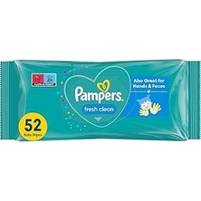 Renas Store Pampers Fresh & Clean Islak Bebek Mendili, 1 Paket, 52 Islak Mendil