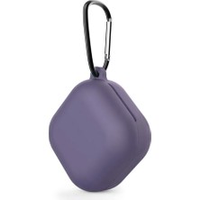 Renas Store Samsung Buds Pro - Buds2-2 Pro - Live - Fe - Fe2 - Core Kulaklık Kılıf Askılı Mat Silikon (Fırtına Mavisi)