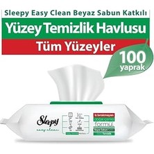Renas Store Sleepy Easy Clean Beyaz Sabun Katkılı Yüzey Temizlik Havlusu 100