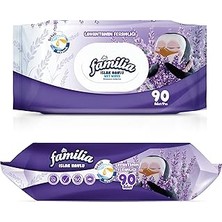 Renas Store Familia Islak Havlu Tekli Lavanta 90 Yaprak