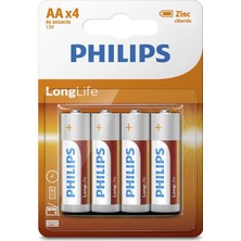 Renas Store Philips Longlife Çinko Pil Aa X4 (R6L4B/10)