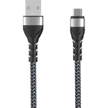 Renas Store Psr Aksesuar Siyah Siyah Bax Micro USB Kablo 1m- ile Uyumlu